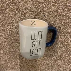 Blue and Cream Mug - Let's Get Lost NWT